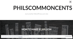 Desktop Screenshot of philscommoncents.wordpress.com