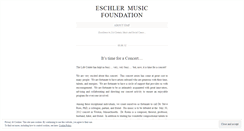 Desktop Screenshot of eschlermusicfoundation.wordpress.com