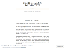 Tablet Screenshot of eschlermusicfoundation.wordpress.com