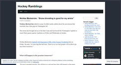 Desktop Screenshot of hockeyramblings.wordpress.com