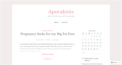 Desktop Screenshot of apocaknits.wordpress.com