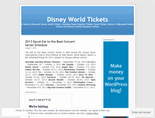 Tablet Screenshot of disneyworldticket.wordpress.com