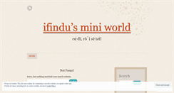 Desktop Screenshot of ifindu.wordpress.com