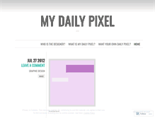 Tablet Screenshot of mydailypixel.wordpress.com