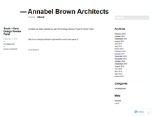 Tablet Screenshot of annabelbrownarchitects.wordpress.com