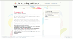 Desktop Screenshot of lifeaccordingtoliberty.wordpress.com