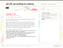 Tablet Screenshot of lifeaccordingtoliberty.wordpress.com