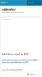 Mobile Screenshot of abjbaskar.wordpress.com