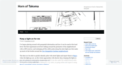 Desktop Screenshot of hornoftakoma.wordpress.com