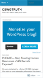 Mobile Screenshot of cswgtruth.wordpress.com
