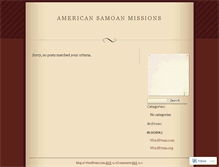 Tablet Screenshot of americansamoanmissions.wordpress.com