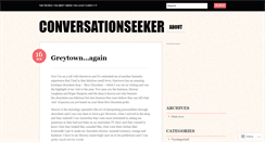 Desktop Screenshot of conversationseeker.wordpress.com