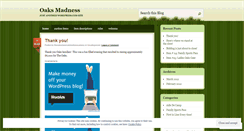 Desktop Screenshot of oaksmadness.wordpress.com