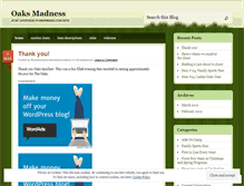 Tablet Screenshot of oaksmadness.wordpress.com
