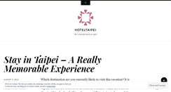 Desktop Screenshot of hoteltaipei.wordpress.com