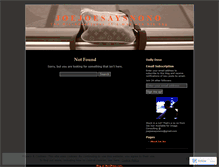 Tablet Screenshot of joejoesaysnono.wordpress.com