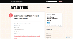 Desktop Screenshot of apagyviho.wordpress.com