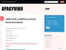 Tablet Screenshot of apagyviho.wordpress.com