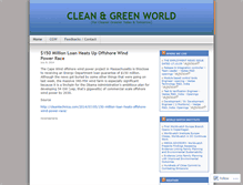 Tablet Screenshot of cleangreenworld.wordpress.com