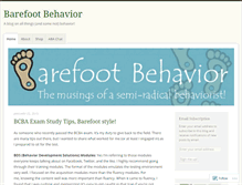 Tablet Screenshot of barefootbehavior.wordpress.com