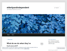 Tablet Screenshot of elderlyandindependent.wordpress.com