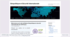 Desktop Screenshot of geopolitiquesecurite.wordpress.com