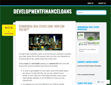 Tablet Screenshot of developmentfinanceloans.wordpress.com