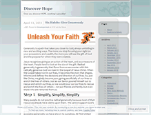 Tablet Screenshot of discoverhope.wordpress.com