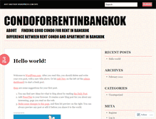 Tablet Screenshot of condoforrentinbangkok.wordpress.com