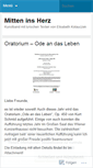 Mobile Screenshot of mitteninsherz.wordpress.com