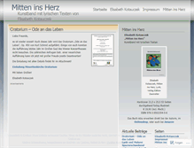 Tablet Screenshot of mitteninsherz.wordpress.com