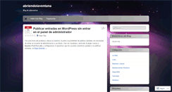 Desktop Screenshot of abriendolaventana.wordpress.com