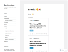 Tablet Screenshot of benhourigan.wordpress.com