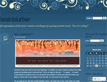 Tablet Screenshot of brainblurber.wordpress.com