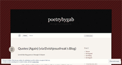 Desktop Screenshot of poetrybygab.wordpress.com