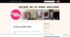 Desktop Screenshot of plaza13couture.wordpress.com