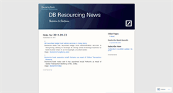 Desktop Screenshot of dbresourcingnews.wordpress.com