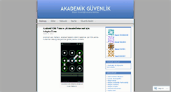 Desktop Screenshot of akademikguvenlik.wordpress.com