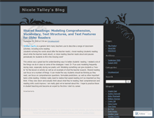 Tablet Screenshot of nicoletalley.wordpress.com