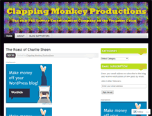 Tablet Screenshot of clappingmonkeyproductions.wordpress.com