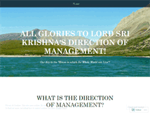 Tablet Screenshot of directionofmanagement.wordpress.com