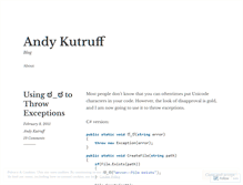 Tablet Screenshot of kutruff.wordpress.com