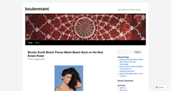 Desktop Screenshot of boulanmiami.wordpress.com