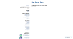 Desktop Screenshot of biggamebang.wordpress.com