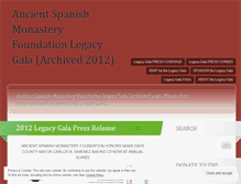 Tablet Screenshot of legacygala2011.wordpress.com
