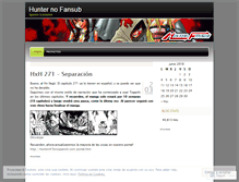 Tablet Screenshot of hunternofansub.wordpress.com
