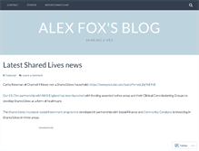 Tablet Screenshot of alexfoxblog.wordpress.com