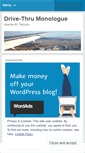 Mobile Screenshot of drivethrumonolog.wordpress.com