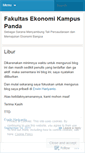 Mobile Screenshot of fekampuspanda.wordpress.com