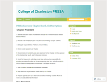 Tablet Screenshot of cofcprssa.wordpress.com